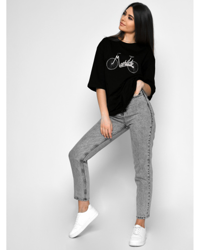 Серые джинсы-баллоны 55128, Цвет: Серый, Размер: 25, изображение 3