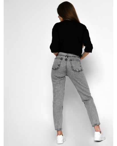 Серые джинсы-баллоны 55128, Цвет: Серый, Размер: 25, изображение 5