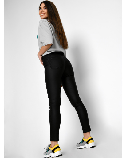 Черные джинсы скинни 55129, Цвет: Черный, Размер: 28, изображение 3