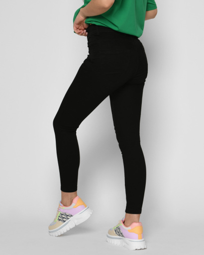 Черные джинсы скинни с высокой посадкой 55130, Цвет: Черный, Размер: 25, изображение 2