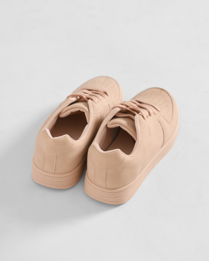 Легкі кеди кольору пуда 45085, Колір: Пудровий, Розмір: 37, зображення 3