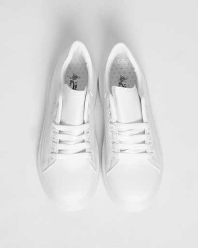 Белые повседневные кеды 45012, Цвет: Белый, Размер: 39, изображение 3