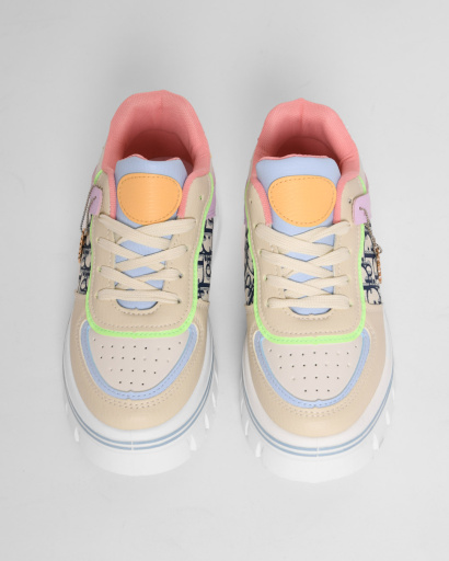 Разноцветные кеды на высокой подошве 45017, Цвет: Мультиколор, Размер: 37, изображение 3