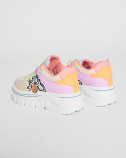 Разноцветные кеды на высокой подошве 45017, Цвет: Мультиколор, Размер: 37, изображение 5