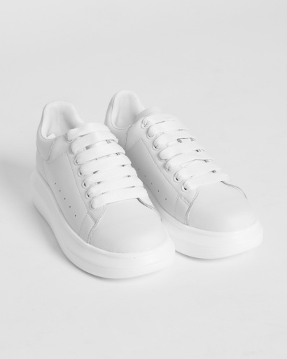 Белые классические кеды 45018, Цвет: Белый, Размер: 40, изображение 2