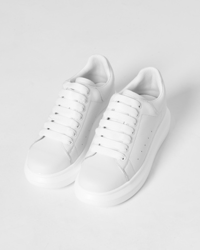 Белые классические кеды 45018, Цвет: Белый, Размер: 40, изображение 3