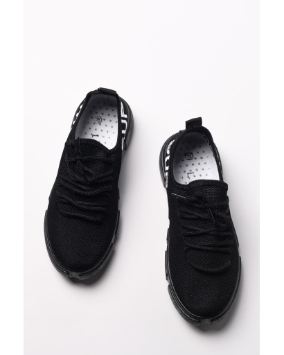 Черные кеды из текстиля 35222, Цвет: Черный, Размер: 39, изображение 4