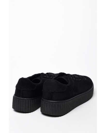 Черные женские кеды из нубука 35225, Цвет: Черный, Размер: 39, изображение 3