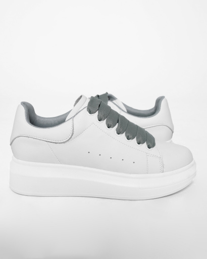 Женские белые кеды 45465, Цвет: Белый, Размер: 37, изображение 2