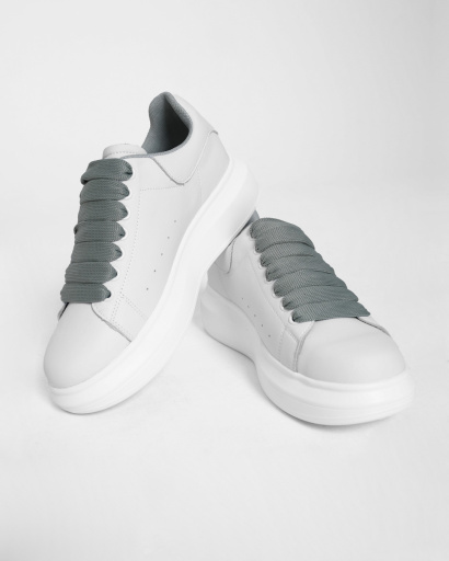 Женские белые кеды 45465, Цвет: Белый, Размер: 37, изображение 3