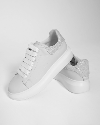 Натуральные белые кеды 45466, Цвет: Белый, Размер: 39, изображение 3