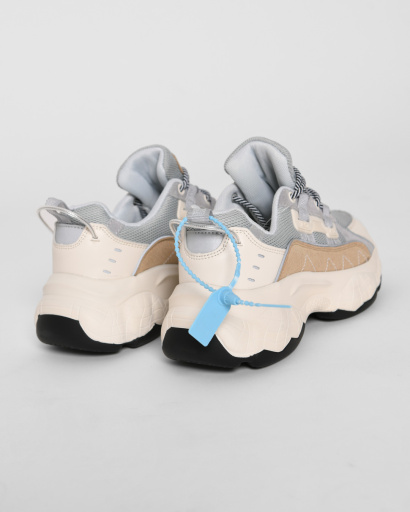 Кроссовки на высокой платформе с рефлективом 45005, Цвет: Голубой, Размер: 41, изображение 4