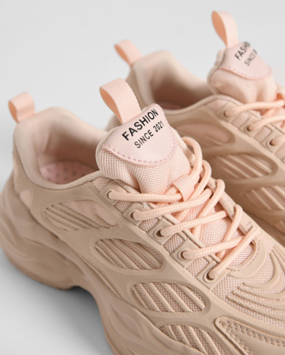 Модные розовые кроссовки на высокой подошве 45008, Цвет: Розовый, Размер: 41, изображение 6