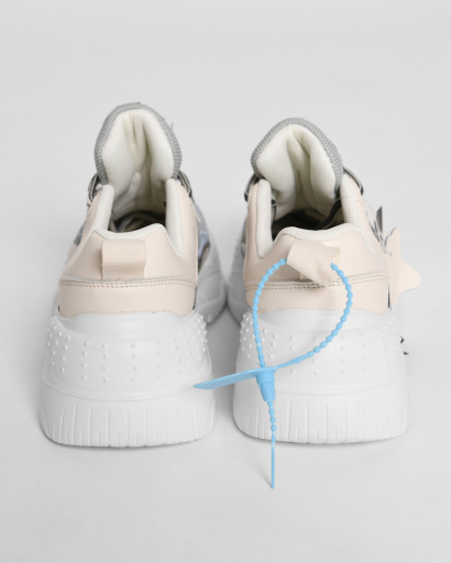 Массивные кроссовки на высокой подошве 45011, Цвет: Бежевый, Размер: 41, изображение 4