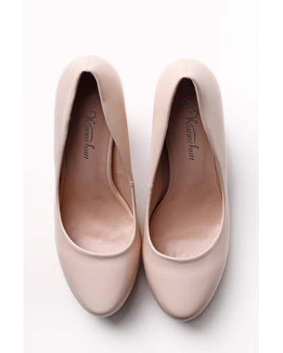 Жіночі бежеві туфлі з еко-шкіри 35233, Колір: Бежевий, Розмір: 36, зображення 4