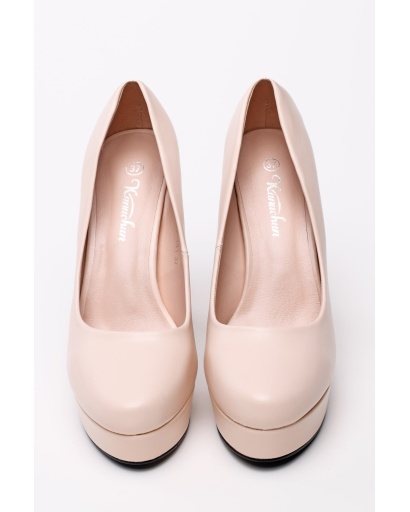 Жіночі бежеві туфлі з еко-шкіри 35233, Колір: Бежевий, Розмір: 36, зображення 3