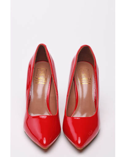 Красные туфли-лодочки из эко-кожи 35235, Цвет: Красный, Размер: 37, изображение 2