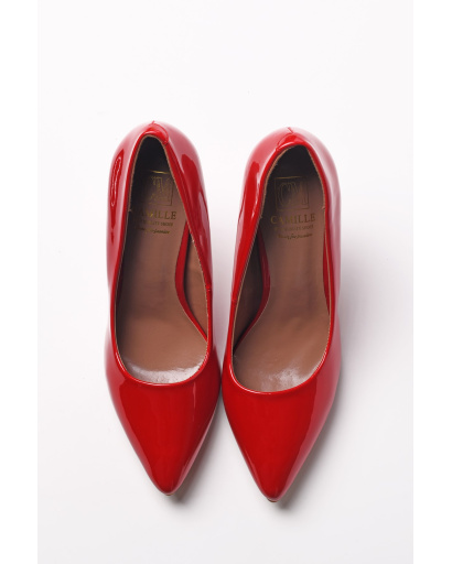 Красные туфли-лодочки из эко-кожи 35235, Цвет: Красный, Размер: 37, изображение 4