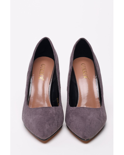 Стильні жіночі демісезонні туфлі-човники 35239, Колір: Графіт, Розмір: 37, зображення 2