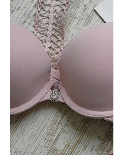 Рожевий жіночий бюстгальтер з пуш-ап ефектом 35137, Колір: Світло-рожевий, Розмір: 80B, зображення 3