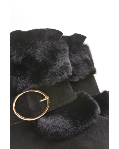 Женские зимние ботинки с мехом 28989, Цвет: Черный, Размер: 41, изображение 2