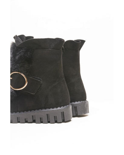 Женские зимние ботинки с мехом 28989, Цвет: Черный, Размер: 41, изображение 3