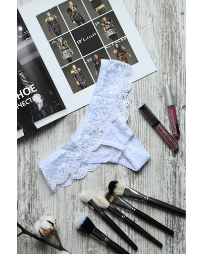 Белые женские трусики 35165, Цвет: Белый, Размер: S, изображение 2