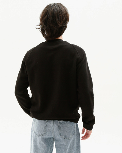 Чоловічий чорний світшот з тринитки 31929, Колір: Чорний, Розмір: S, зображення 3