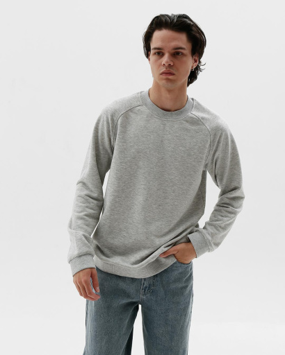 Чоловічий сірий світшот з тринитки 31932, Колір: Сірий, Розмір: L, зображення 2