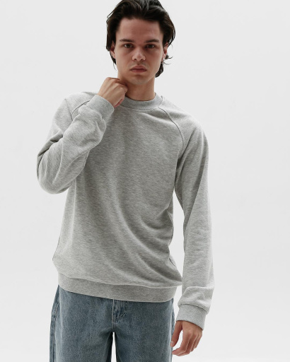 Чоловічий сірий світшот з тринитки 31932, Колір: Сірий, Розмір: L, зображення 4