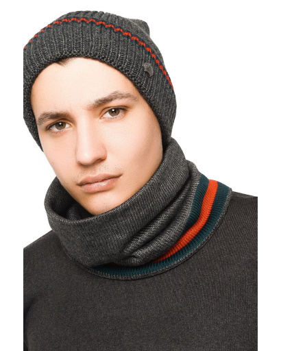 Набор снуд Daniel -26906-4 29037, Цвет: Графит, Размер: ONE SIZE, изображение 2