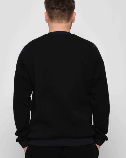 Утепленный синий мужской свитшот на флисе 30137, Цвет: Синий, Размер: L, изображение 4