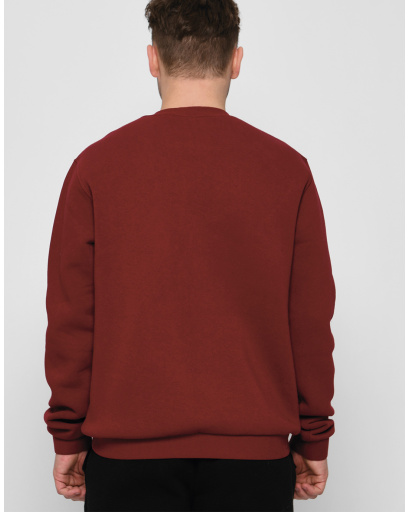 Бордовый мужской свитшот на флисе 29928, Цвет: Бордовый, Размер: M, изображение 3