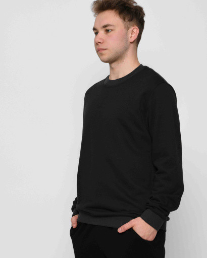 Однотонный графитовый мужской свитшот 31934, Цвет: Графит, Размер: S, изображение 2