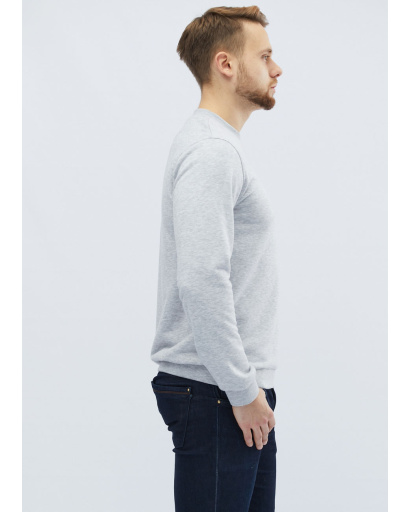 Однотонный серый мужской свитшот 31937, Цвет: Серый, Размер: S, изображение 2