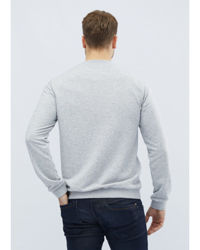 Однотонный серый мужской свитшот 31937, Цвет: Серый, Размер: S, изображение 3