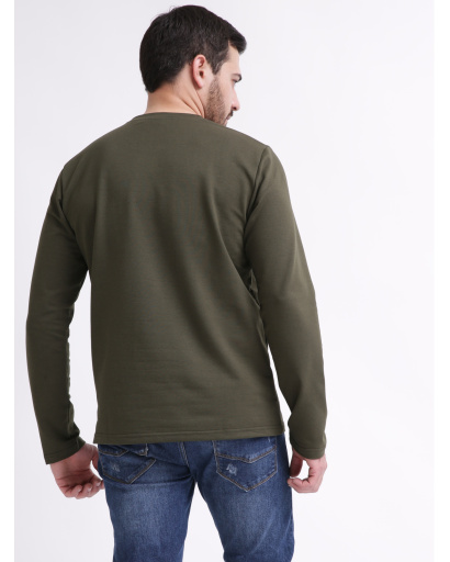 Лонгслив CRC -163-1 55833, Цвет: Хаки, Размер: M, изображение 4