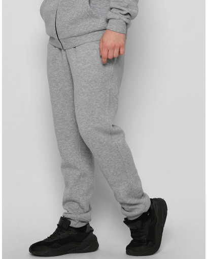 Серые мужские спортивные штаны на флисе 29885, Цвет: Серый, Размер: S, изображение 4