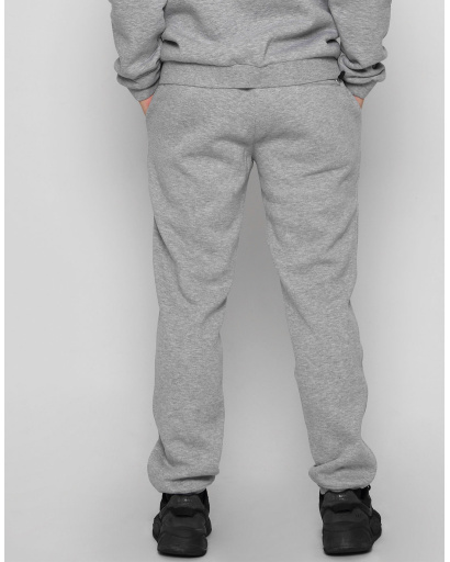 Серые мужские спортивные штаны на флисе 29885, Цвет: Серый, Размер: S, изображение 2