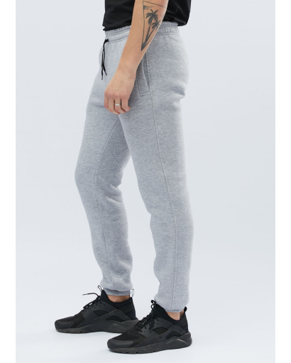 Сірі спортивні штани на флісі з кишенями 29883, Колір: Сірий, Розмір: 2XL, зображення 2