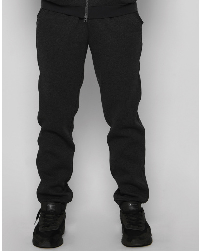 Чоловічі антрацитові спортивні штани на флісі 29936, Колір: Графіт, Розмір: L, зображення 3