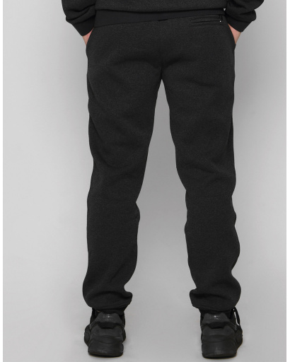 Чоловічі антрацитові спортивні штани на флісі 29936, Колір: Графіт, Розмір: L, зображення 4