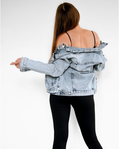 Класична джинсова куртка 55163, Колір: Блакитний, Розмір: M, зображення 2