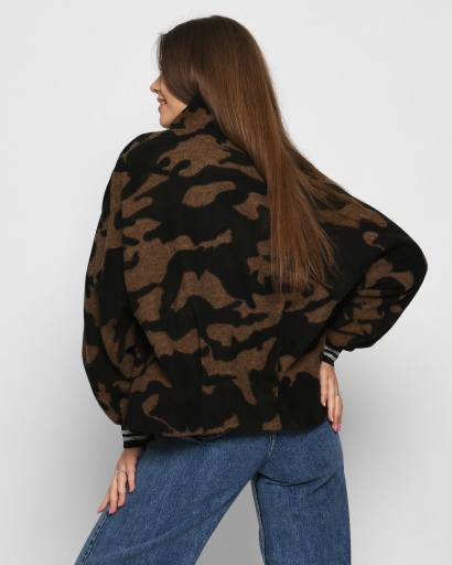 Коротке демісезонне пальто у стилі мілітарі 32019, Колір: Хакі, Розмір: XS, зображення 3