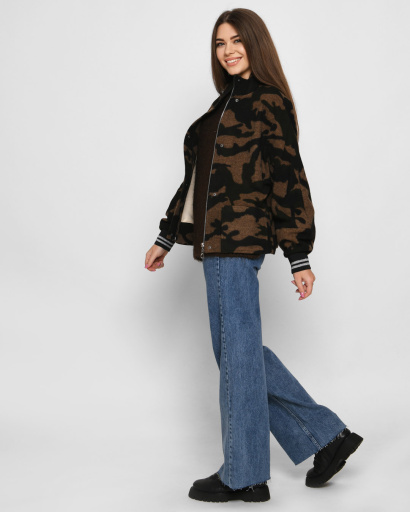 Коротке демісезонне пальто у стилі мілітарі 32019, Колір: Хакі, Розмір: XS, зображення 2