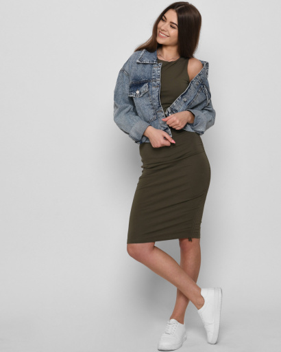 Блакитна жіноча джинсівка 43136, Колір: Блакитний, Розмір: L, зображення 5