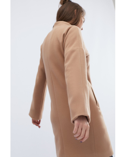 Демісезонне жіноче пальто, колір пісок 32505, Колір: Кемел, Розмір: XS, зображення 6