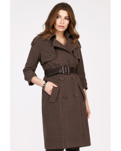 Пальто с рукавом 3/4 цвета синий-марсала 35004, Цвет: Бургунди, Размер: XS, изображение 3