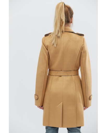 Бежевий двобортний кардиган 32116, Колір: Бежевий, Розмір: XS, зображення 3