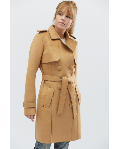 Бежевий двобортний кардиган 32116, Колір: Бежевий, Розмір: XS, зображення 5